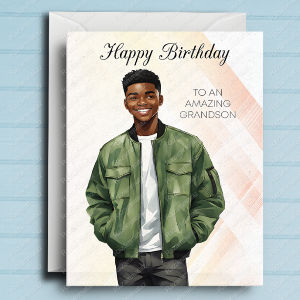 Black Boy Birthday Card Z